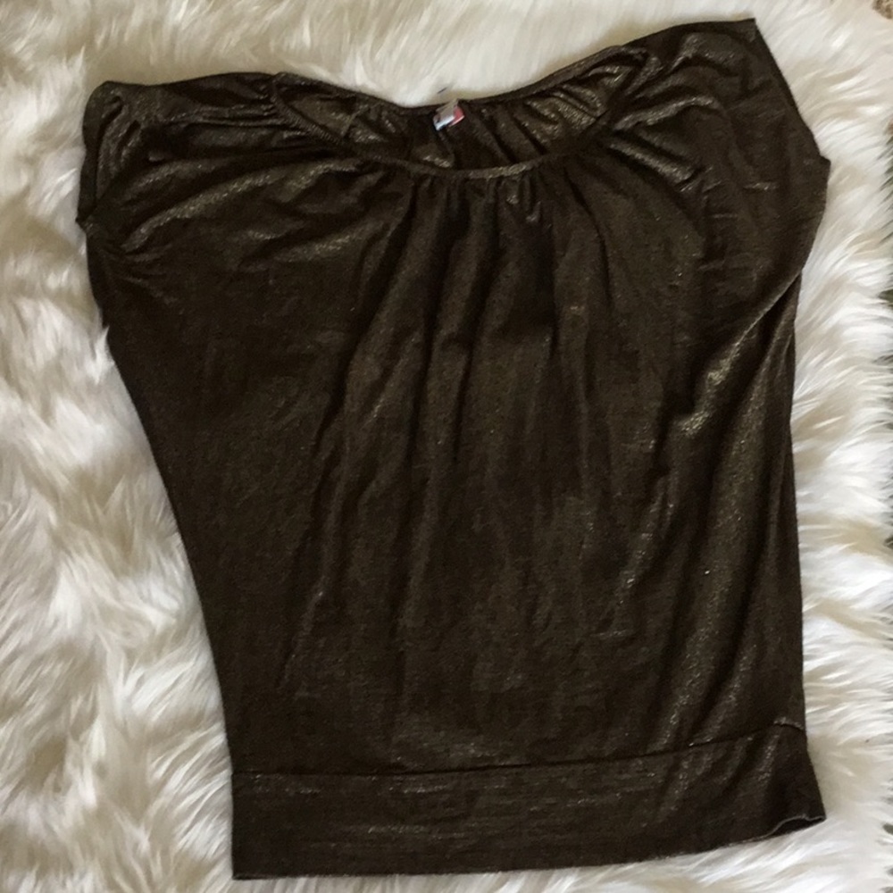 Black and gold shimmery top